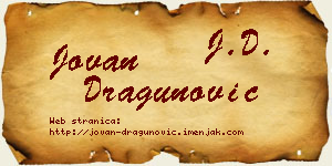 Jovan Dragunović vizit kartica